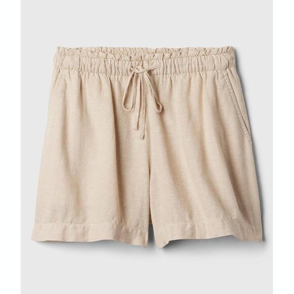 4" Mid Rise Easy Linen-Blend Pull-On Shorts - Picture 2 of 5